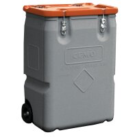 11453 - CEMO 170l Mobil-Box - für Ölbindemittel - stapelbar - grau - Deckel orange