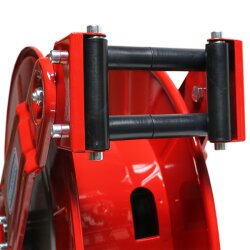 Schlauchaufroller - Automatisch - Offen - Stahl lackiert - Fett und Wasser (Hochdruck) - 20 Meter Schlauch - 1/2 Zoll - Starre Wandhalterung