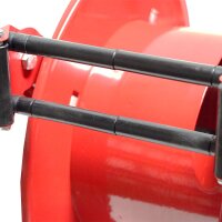 Schlauchaufroller - Automatisch - Offen - Stahl lackiert - Diesel und Wasser (Niederdruck) - 12 Meter Schlauch - 1 Zoll - Schwenkbare Wandhalterung
