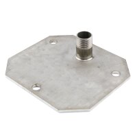 CEMO Flanschplatte - Edelstahl - für GFK-/PE-Fässer - Ø 100 mm Auslauf