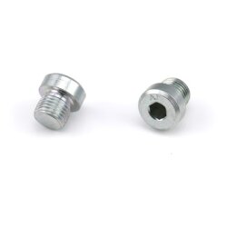 Verschlussschraube für Verteiler - M10 x 1 - 8 mm - Stahl - Zink-Nickel beschichtet - Innensechskant