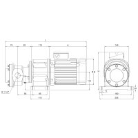 Elektro-Zahnradpumpe mit Montagefu&szlig; - 230/400 Volt - 1,1 kW - 62,7 l/min - 6 bar Ausgangsdruck - G 1 1/4&quot; IG