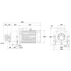 Elektro-Zahnradpumpe mit Montagefuß - 230/400 Volt - 2,2 kW - 10,2 l/min - 80 bar Ausgangsdruck - G 1/2 IG