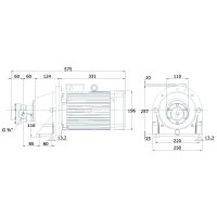 Elektro-Zahnradpumpe mit Montagefu&szlig; - 230/400 Volt - 4,0 kW - 20,3 l/min - 70 bar Ausgangsdruck - G 3/4&quot; IG