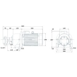 Elektro-Zahnradpumpe mit Montagefuß - 230/400 Volt - 2,2 kW - 62,7 l/min - 12 bar Ausgangsdruck - G 1 1/4 IG