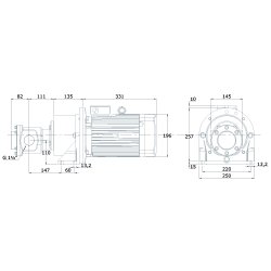 Elektro-Zahnradpumpe mit Montagefuß - 230/400 Volt - 4,0 kW - 97,7 l/min - 14 bar Ausgangsdruck - G 1 1/2 IG