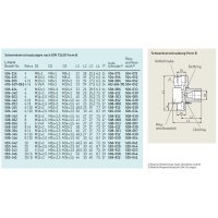 SKF Schwenkverschraubung in T-Form - M14x1,5 (d1) auf M14x1,5 (d2) - Für Rohr Ø 8 mm