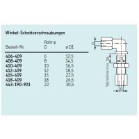 SKF Winkel Schottverschraubung - Für Rohr Ø 8 mm (d) - Stahl verzinkt
