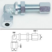 SKF Winkel Schottverschraubung - Für Rohr Ø 10 mm (d) - Stahl verzinkt