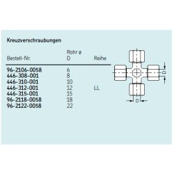 SKF Kreuzverschraubung - Für Rohr Ø 18 mm (d) - Stahl verzinkt
