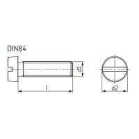 SKF Befestigungsschraube DIN84 - M3 (d1) - 5,5 mm (d2) - 5 mm (l) - Stahl