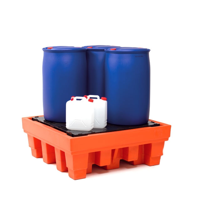 Polyethylen Auffangwanne - Für 4 Fässer a 208 Liter - Volumen 590 Liter
